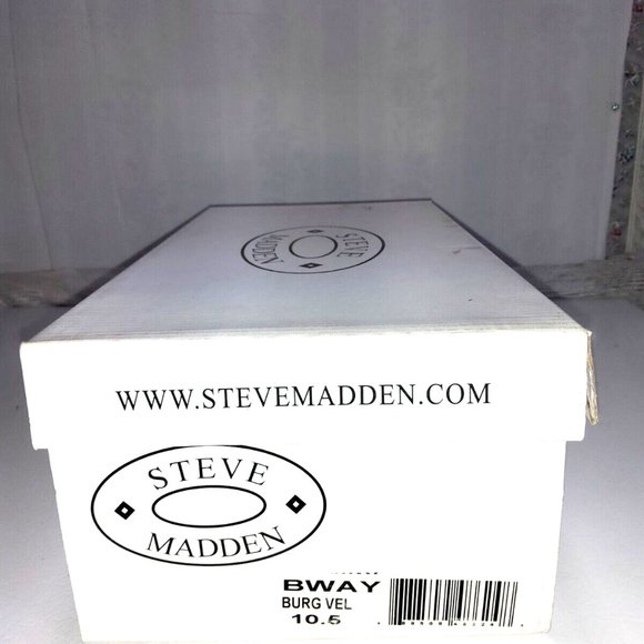 Steve Madden Burgundy Velvet Finish Tasseled Oxford Dress Shoes 10.5 New in Box